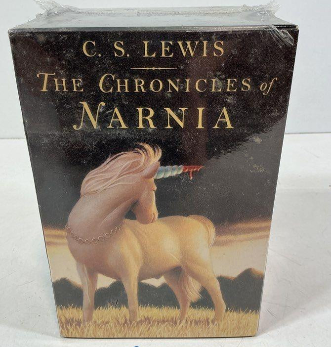 C.S. Lewis The Chronicles of Narnia Sealed Boxed Paperback Set, 7 Book Fantasy Collection