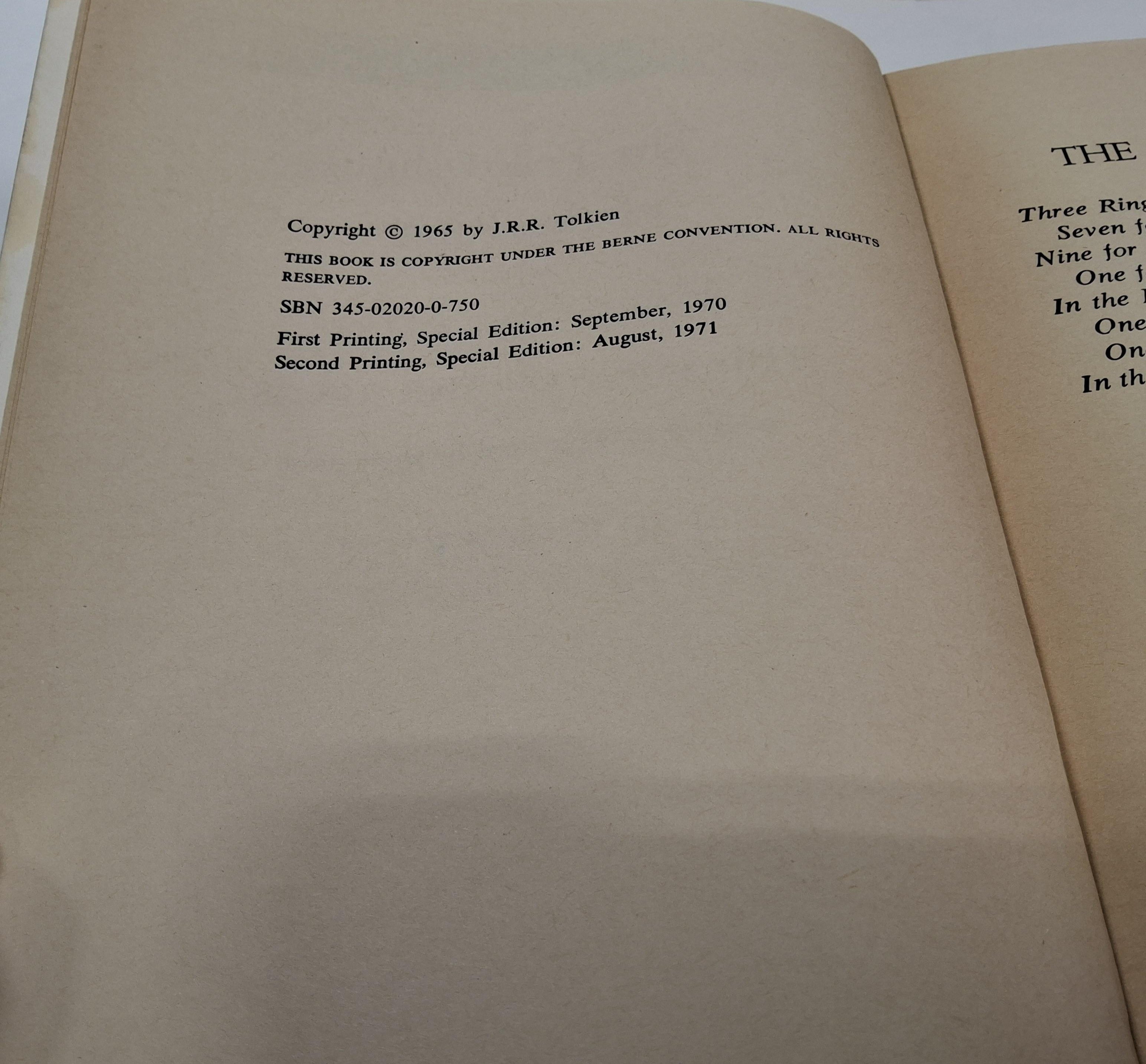 The Lord of the Rings Trilogy Boxed Set by J.R.R. Tolkien | 2nd Edition, 1971 Printing Complete 3-Volume Set