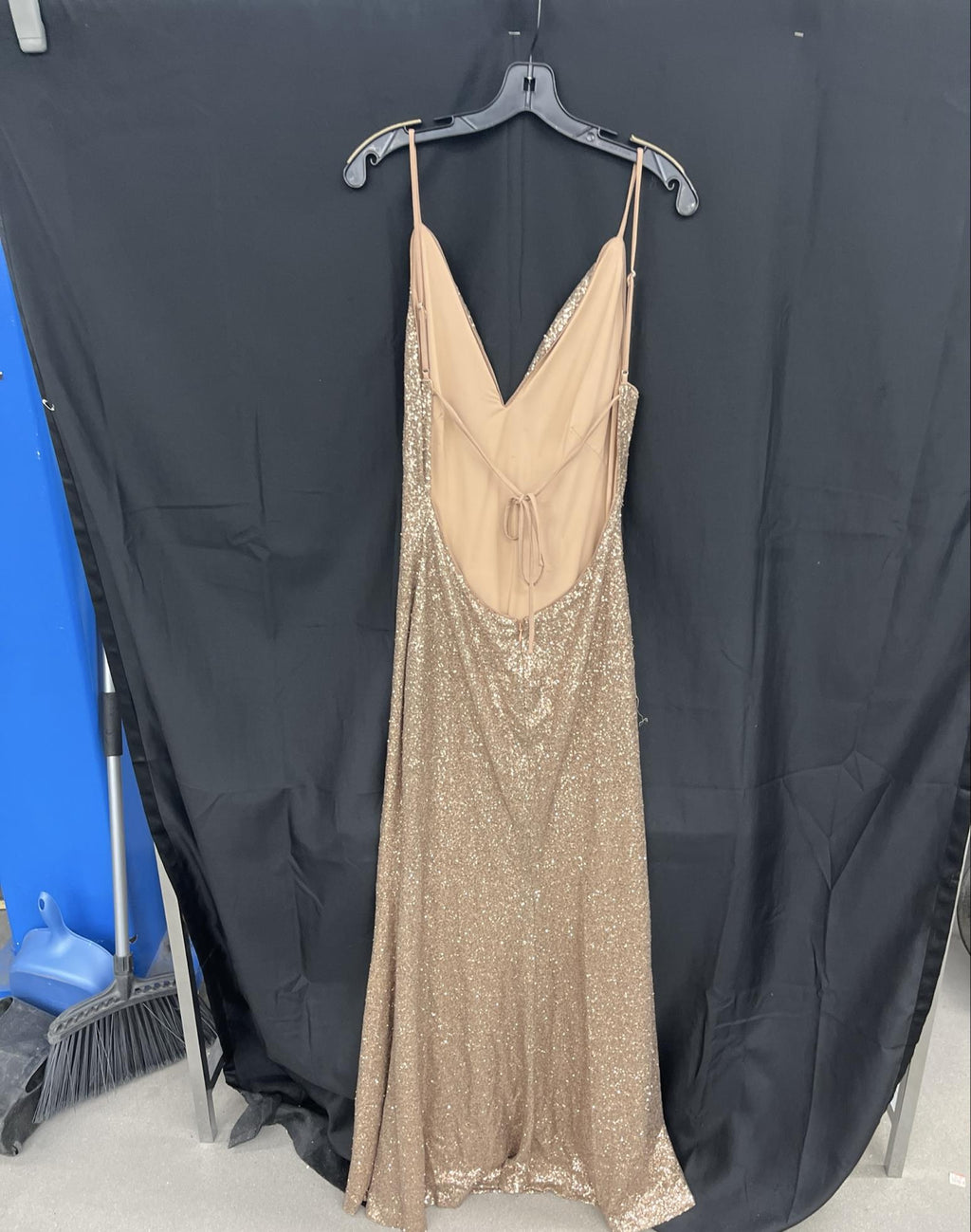 BCBGMAXAZRIA Copper Sequin Gown - Size 12
