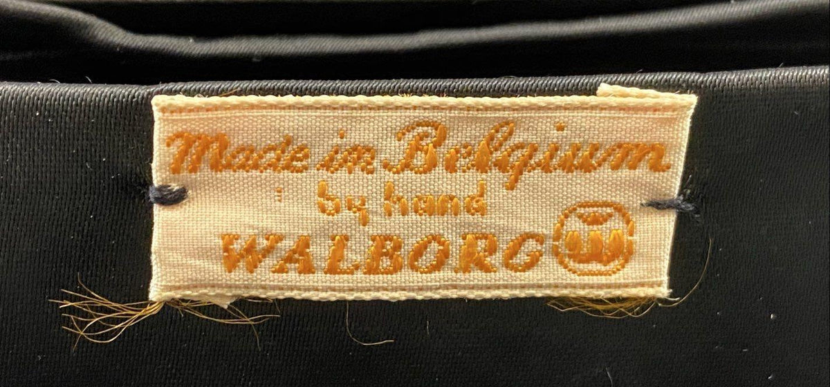 Walborg black beaded evening clutch with gold-tone kiss-lock frame, view 3
