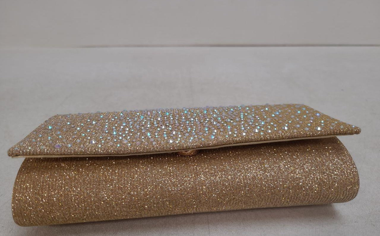 Monopoli Champagne Crystal Evening Clutch – Style 98335A