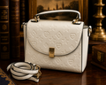 Aldo White Embossed Crossbody Clutch Bag with Detachable Strap