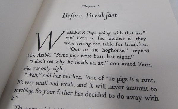 Charlotte's Web by E.B. White, Harper and Row hardcover in Garth Williams illustrated dust jacket, view 5