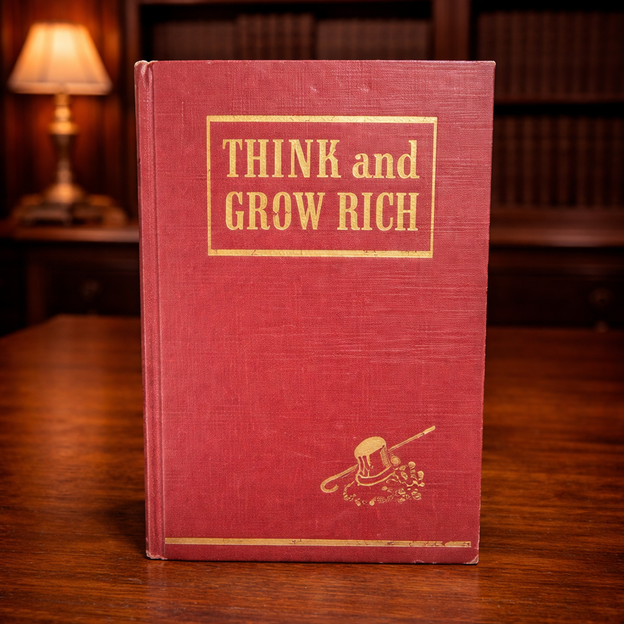 Think and Grow Rich by Napoleon Hill, 1952 Ralston Society red cloth hardcover