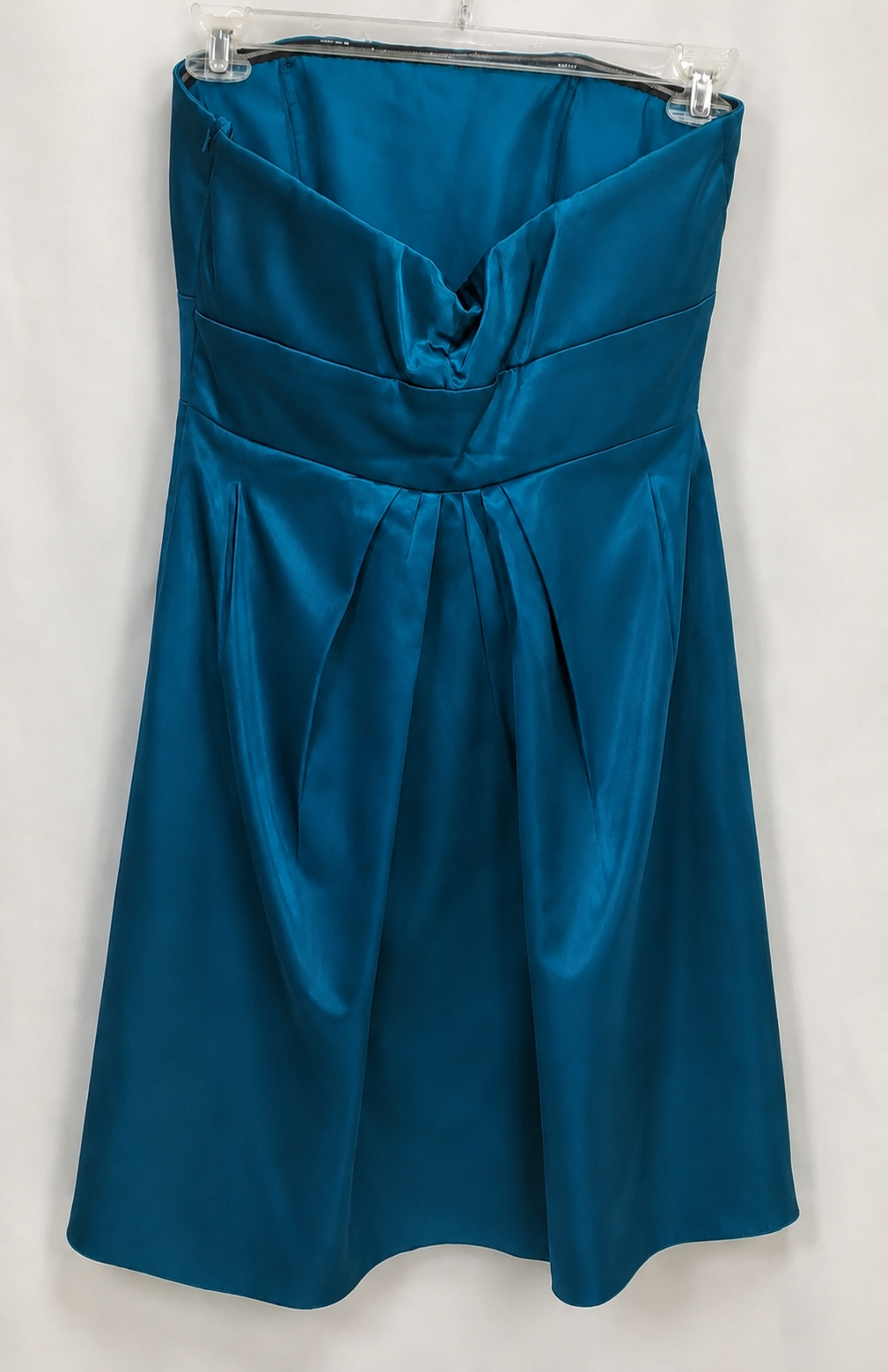 Bari Jay Teal Strapless Formal Dress Size 12 NWT | Satin Cocktail Evening Dress