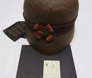Goorin Bros. Eleni Rose Straw Hat | Size Large Brown Designer Hat with Original Box