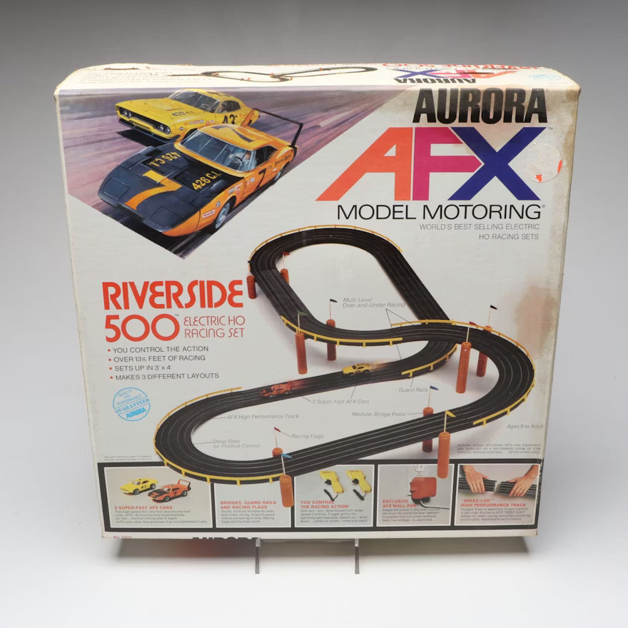 Vintage Aurora AFX Model Motoring Riverside 500 Electric HO Racing Set 1973