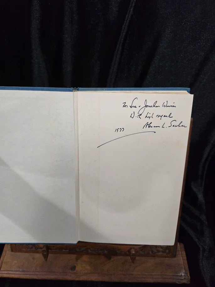 A Host at Last Abram L. Sachar Signed by Abram L. Sachar 1976 First Edition First Printing Inscribed Hardcover (Fixes)