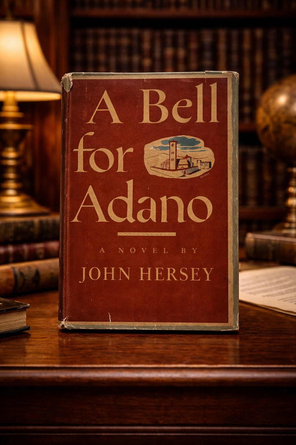 A Bell for Adano by John Hersey 1944 Knopf First Edition Fourth Printing with Dust Jacket