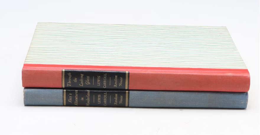 Alices Adventures in Wonderland and Through the Looking Glass by Lewis Carroll 1965 Centennial Edition Random House Boxed Set with Tenniel Illustrations