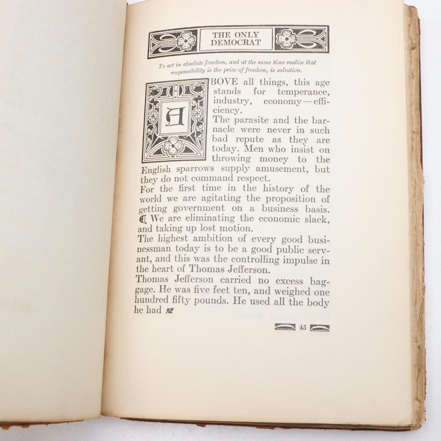 Hollyhocks and Goldenglow by Elbert Hubbard (1912) | Signed and Numbered Limited Edition
