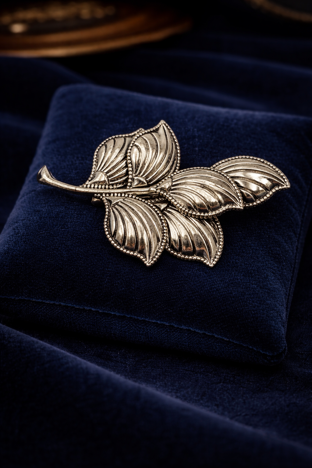 Beau Sterling Signed Sterling Silver Leaf Brooch – Mid-Century Design