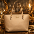 Coach Butterscotch Leather Tote F57522 Tan Pebbled Leather Shoulder Bag Large Designer Handbag