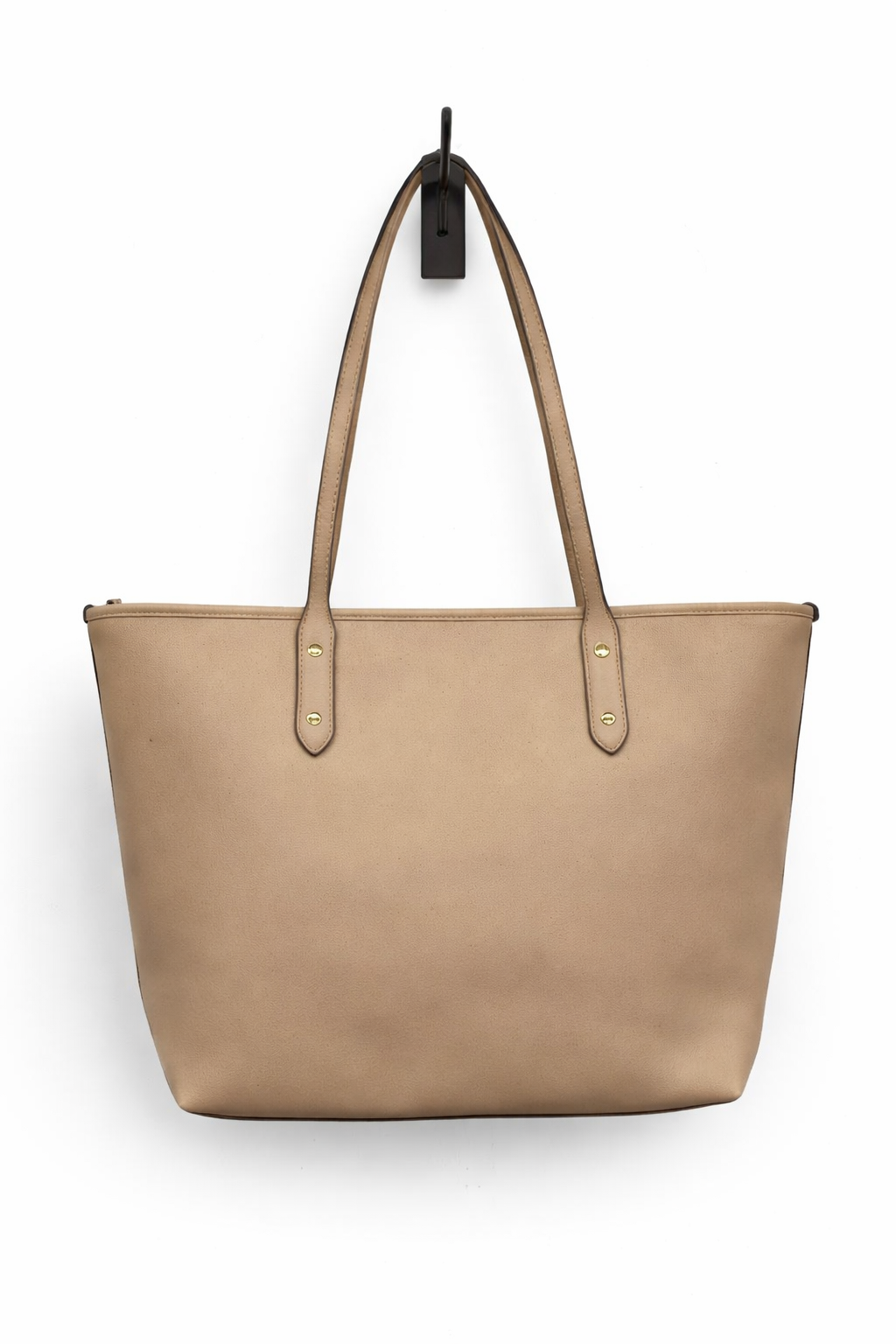 Coach butterscotch tan pebbled leather tote with dual shoulder straps, view 3