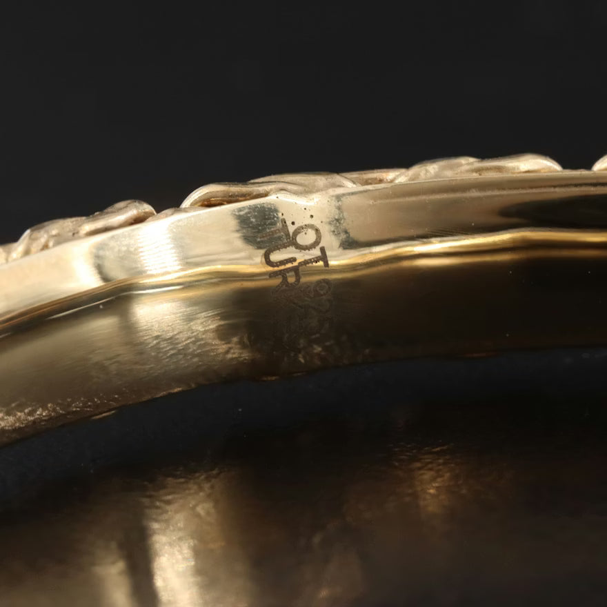 Gold-Tone Byzantine Bangle Bracelet – Classic Woven Design