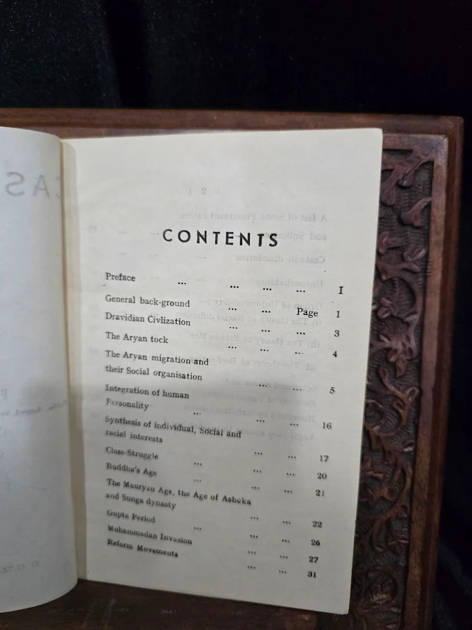 Caste System in India by P M Chakravorty 1954 Banaras Paperbound Signed and Inscribed Government of India Approved Guide