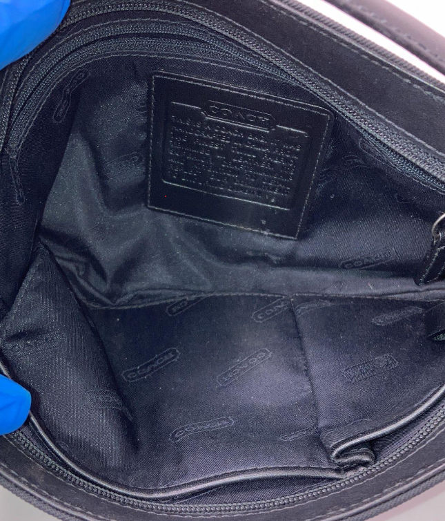 Coach Black Leather Small Clutch Crossbody Bag – Minimalist Classic