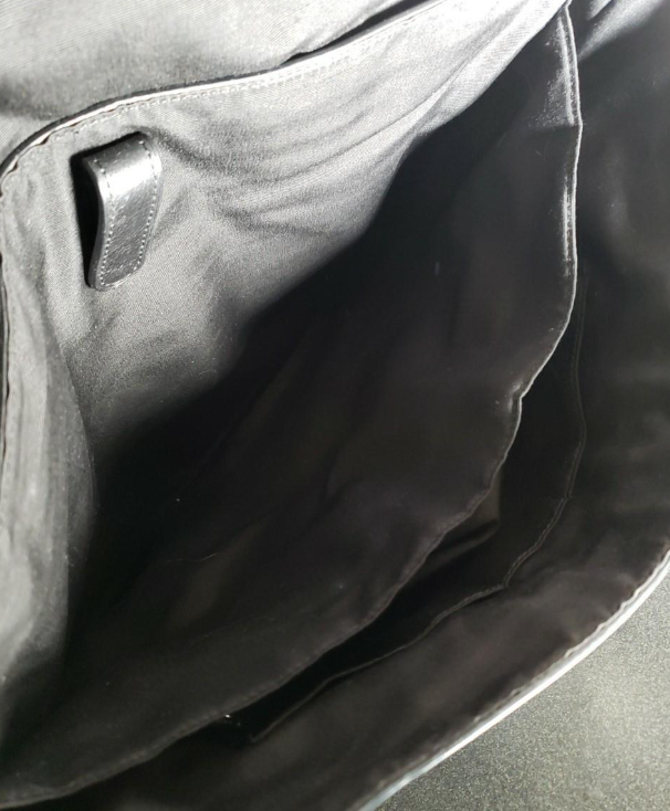 Coach Black Leather Messenger Bag | Classic Minimalist Crossbody Laptop Work Bag