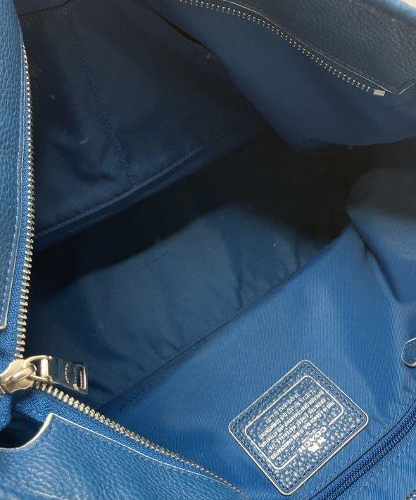 Coach Horse & Carriage Blue Canvas Tote Bag | Vintage Signature Shopper Shoulder Bag