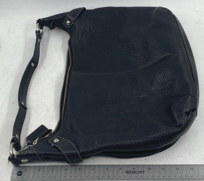 Coach Penelope black pebbled leather hobo shoulder bag, view 4