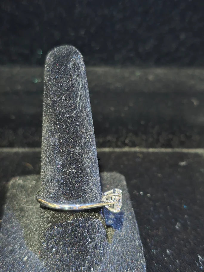 D’Joy 925 Sterling Silver Lab-Grown Diamond Solitaire Ring, Approx. 2 Carat Size 7