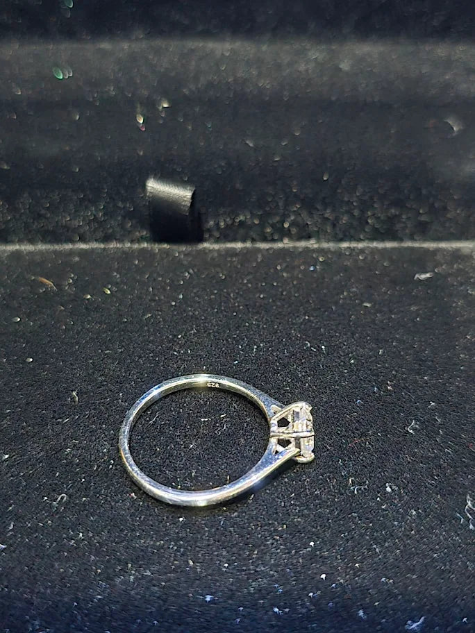 D’Joy 925 Sterling Silver Lab-Grown Diamond Solitaire Ring, Approx. 2 Carat Size 7