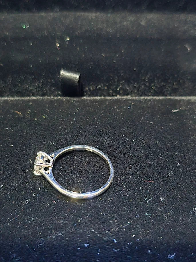 D’Joy 925 Sterling Silver Lab-Grown Diamond Solitaire Ring, Approx. 2 Carat Size 7