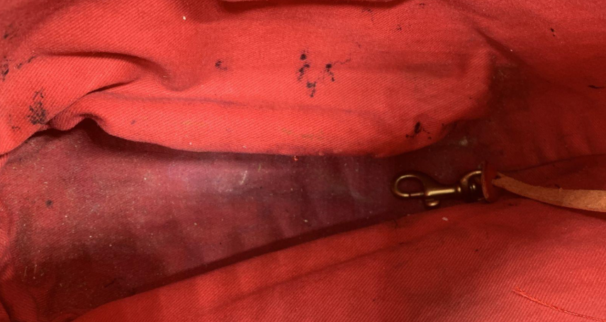 Dooney & Bourke Vintage Blue Monogram Canvas Shoulder Tote | Leather Trim