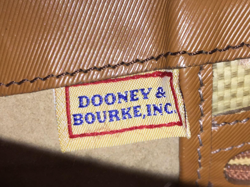 Dooney and Bourke tan croco-embossed leather lock shopper tote, view 8