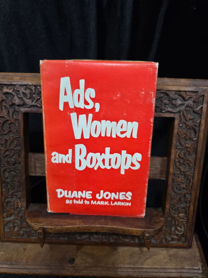 Ads, Women and Boxtops by Duane Jones, 1955 Printers' Ink Books hardcover with red dust jacket, view 2