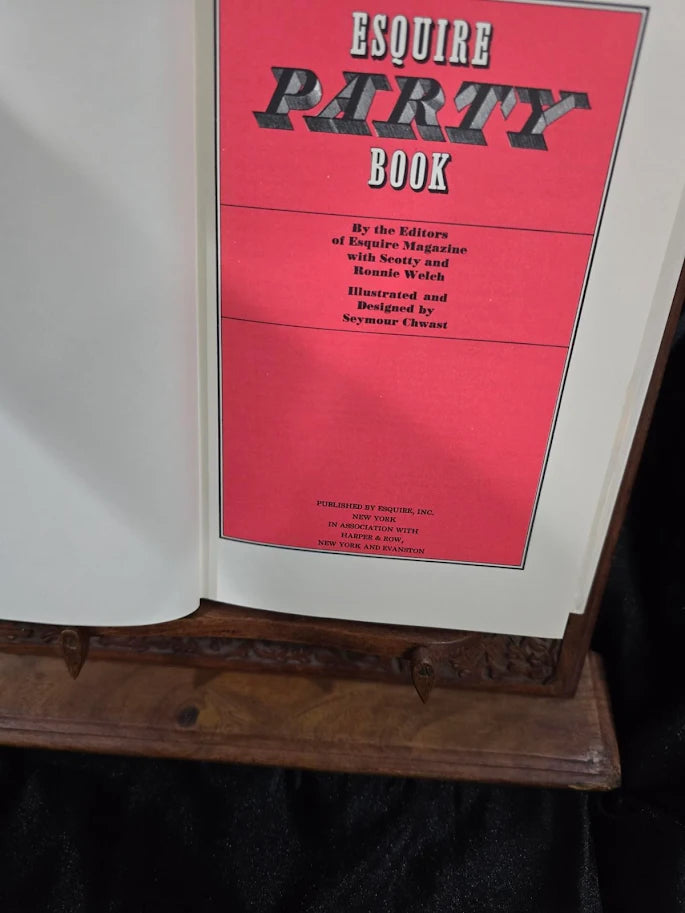 Esquire Party Book Later Printing Seymour Chwast Illustrated Hardcover with Dust Jacket