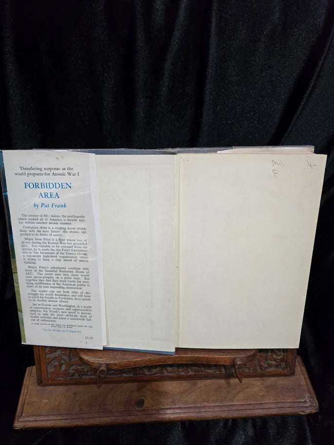 Forbidden Area — Pat Frank — First Edition, First Printing — Hardcover with Excellent Dust Jacket (1956)