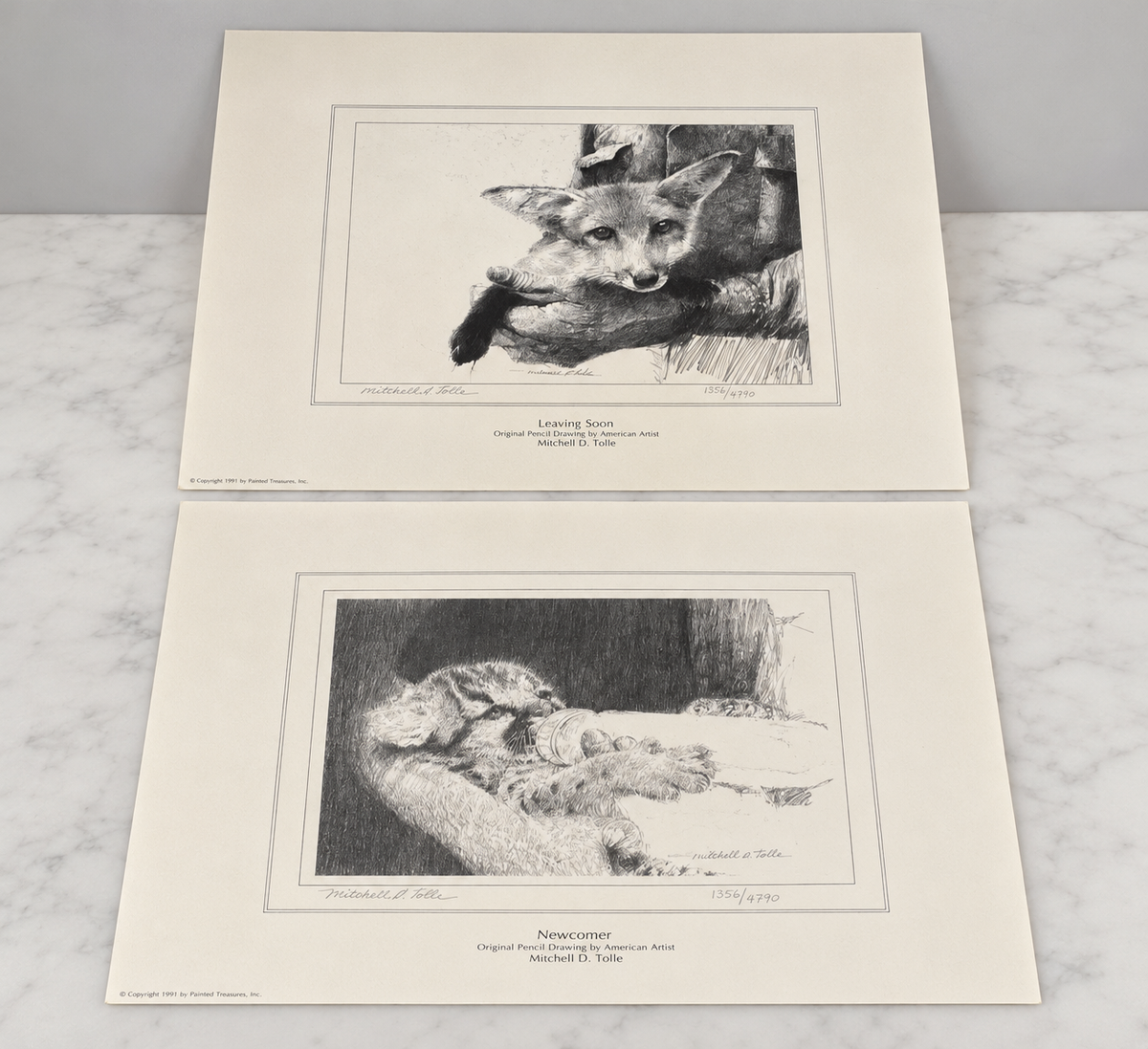 Mitchell D. Tolle Misty Valley 1991 Complete 8 Signed & Numbered Lithograph Portfolio No. 1356/4790 with COA