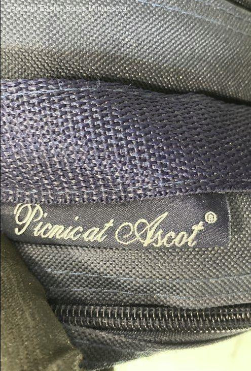 Picnic at Ascot navy picnic backpack for four with blanket, plates, cups and utensils, view 4