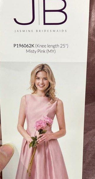 Jasmine Bridesmaids Pink High Neck Satin Dress Women's Size 12