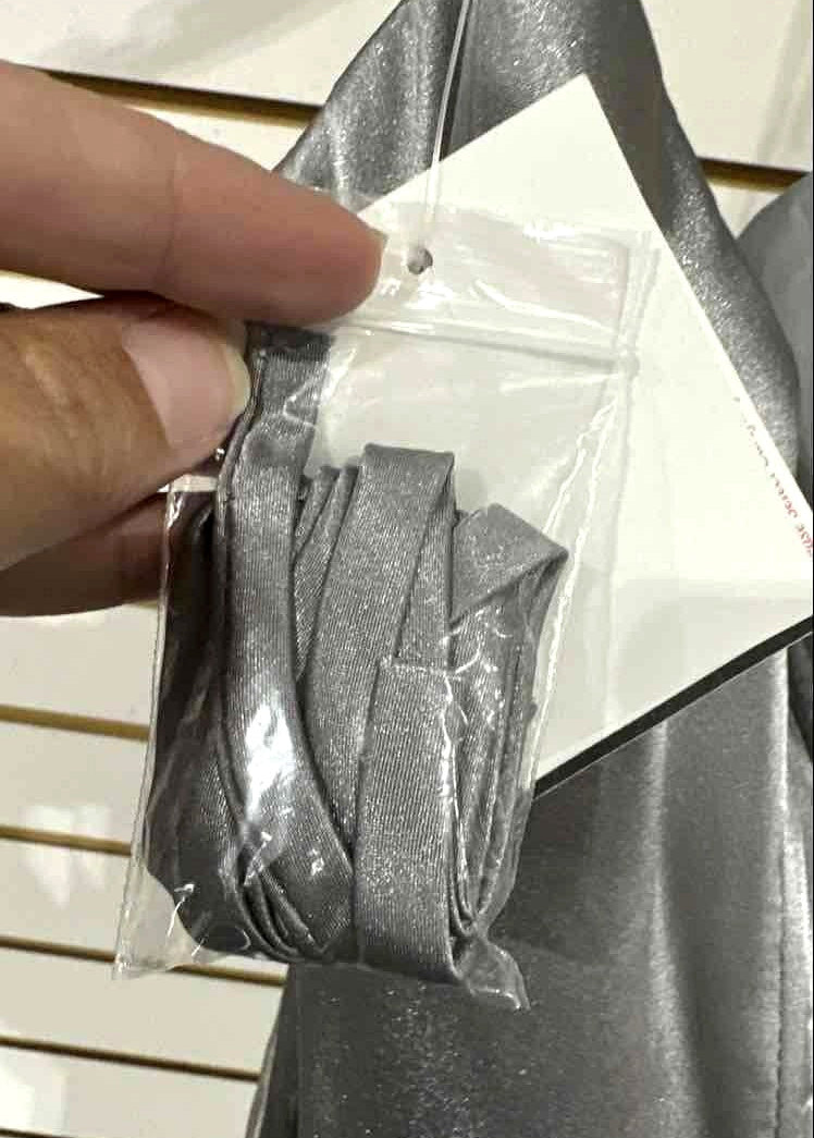 David’s Bridal Gray Satin Cocktail Dress Size 14, Short Bridesmaid Formal Dress