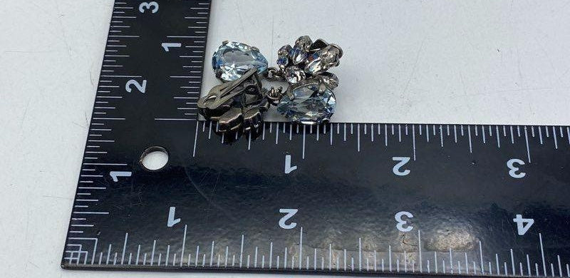 Petite Delights by Ilona Rubin Swarovski Blue Crystal Teardrop Clip Earrings
