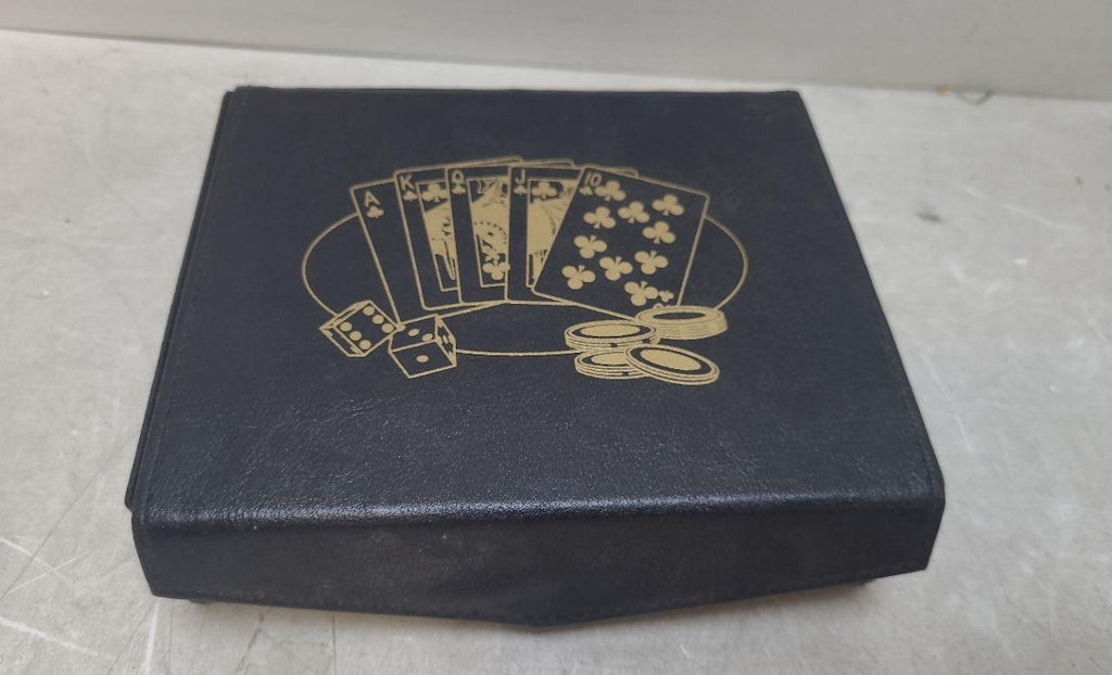 Sealed Playing Card Deck Poker Chip and Dice Kit in Case