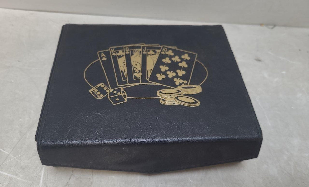 Sealed Playing Card Deck Poker Chip and Dice Kit in Case