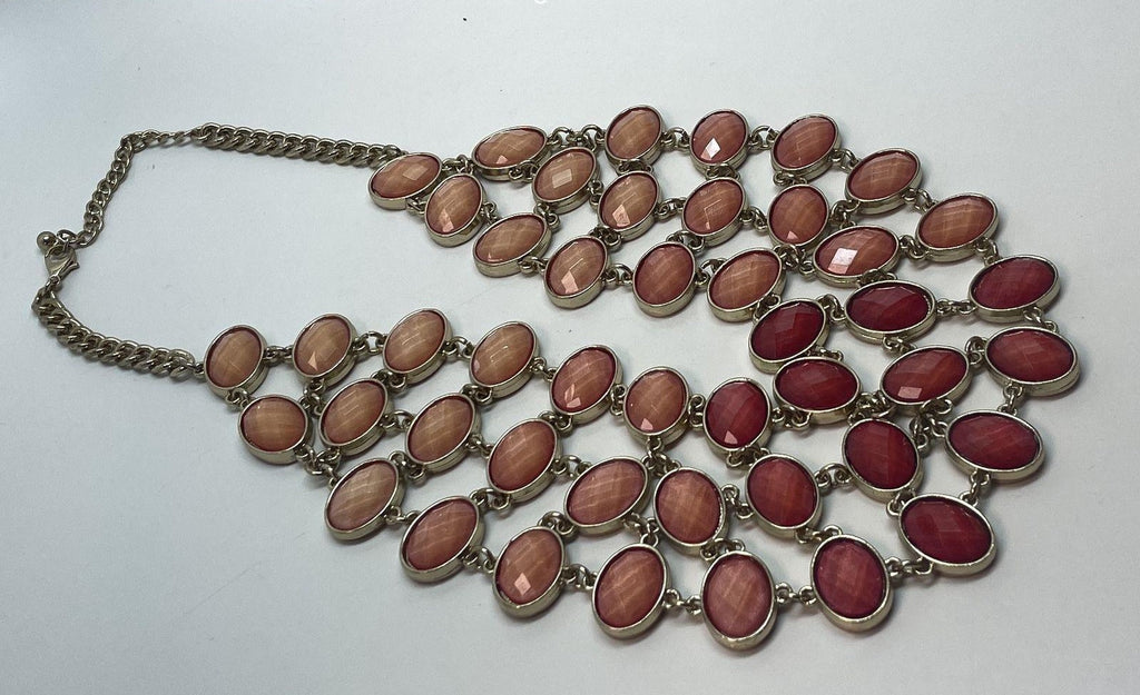 Fashion Gold Tone Rhinestone Chunky Statement Bib Necklace 155.3g