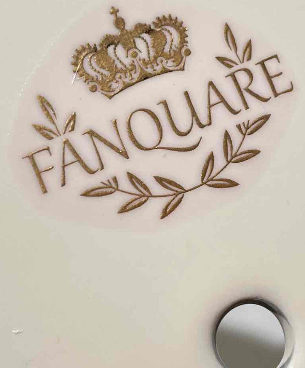 Fanquare 3 Tier Porcelain Serving Stand Floral Plates with Gold Hardware
