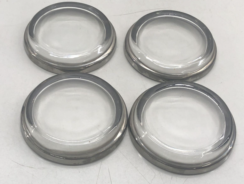 Vintage Mid-Century Silver Fade Highball Glass Set with Caddy & Coasters | 9-Piece Barware Set