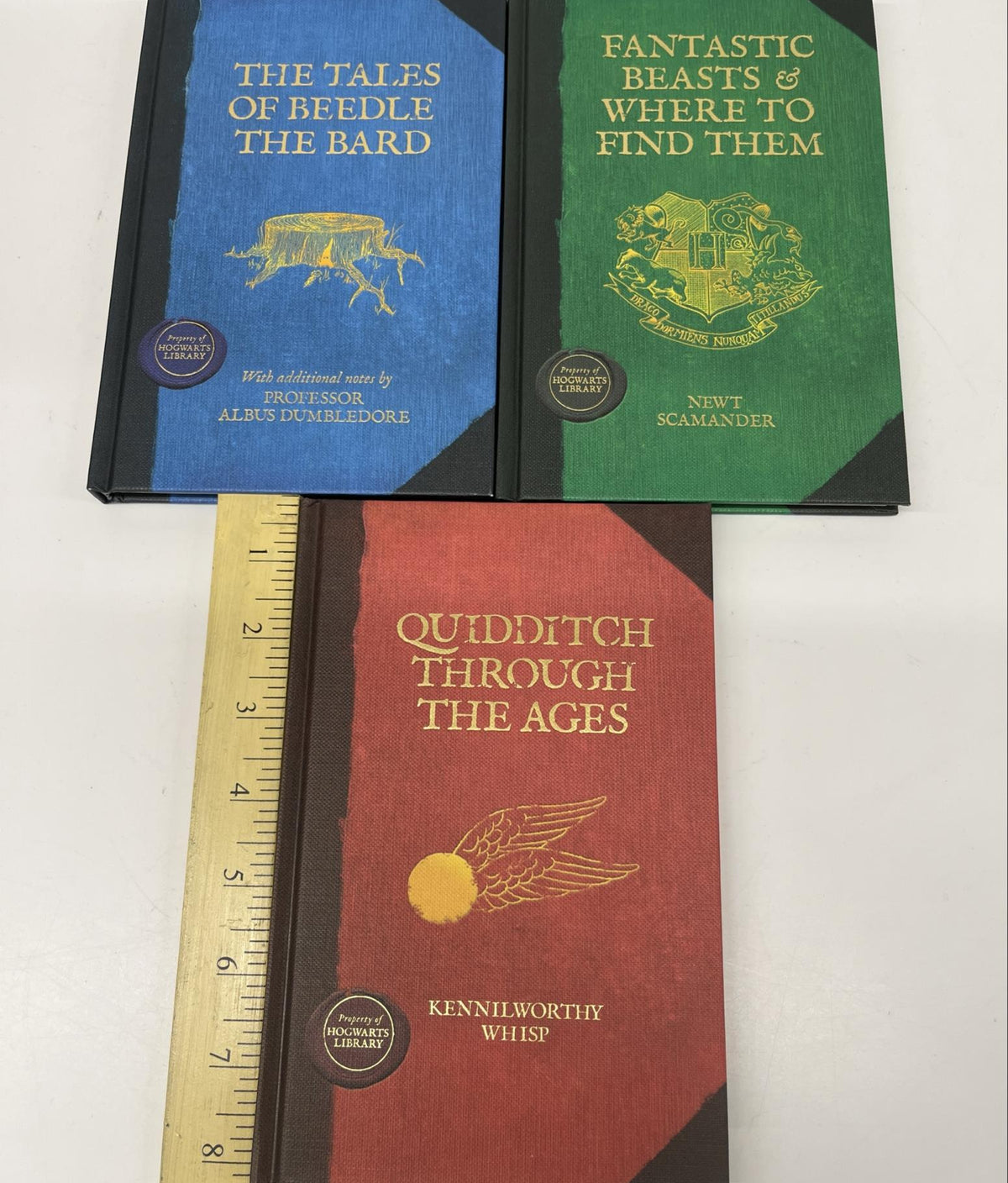 Hogwarts Library boxed set by J.K. Rowling, Scholastic, three companion books in box, view 3