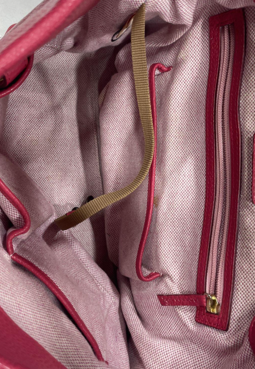 Vintage Dooney & Bourke Raspberry Red Pebbled Leather Hobo Bag | Gold ...