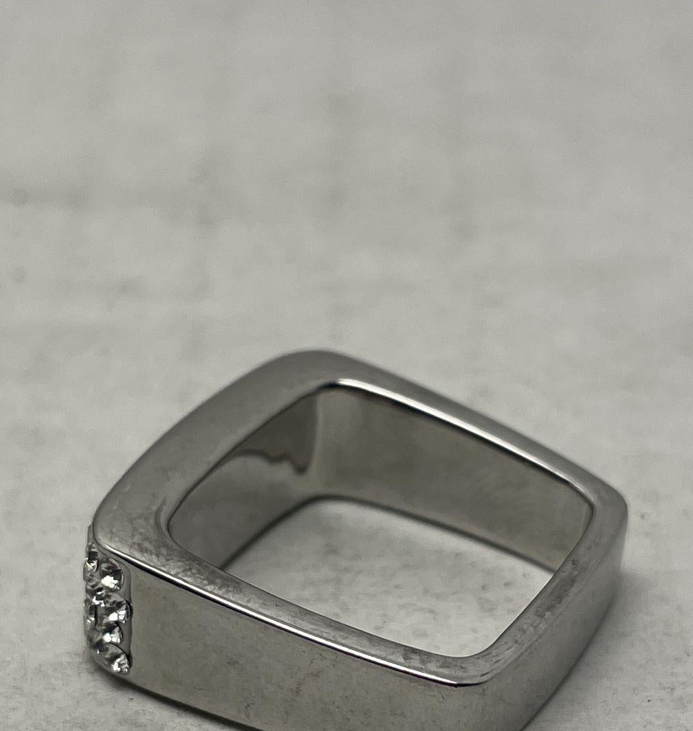 Henri Bendel Rhinestone Square Ring