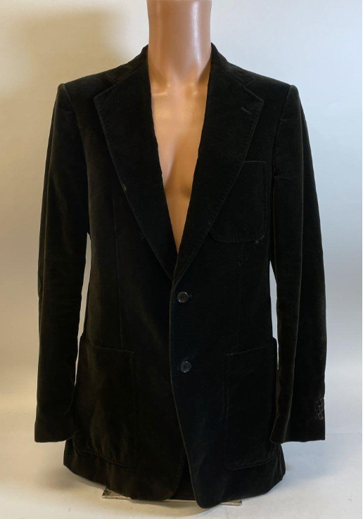 John Varvatos Men’s Black Velvet Blazer | Size 50 Regular / Approx. US 40R | Italian-Influenced Tailoring