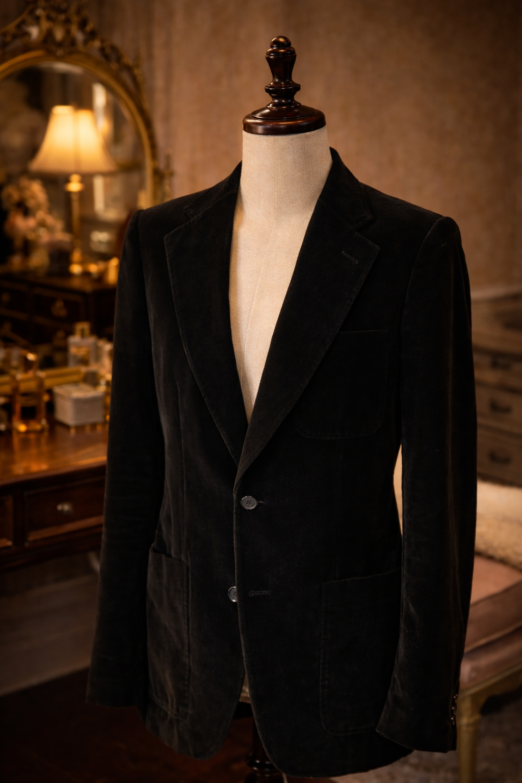 John Varvatos Men’s Black Velvet Blazer | Size 50 Regular / Approx. US 40R | Italian-Influenced Tailoring