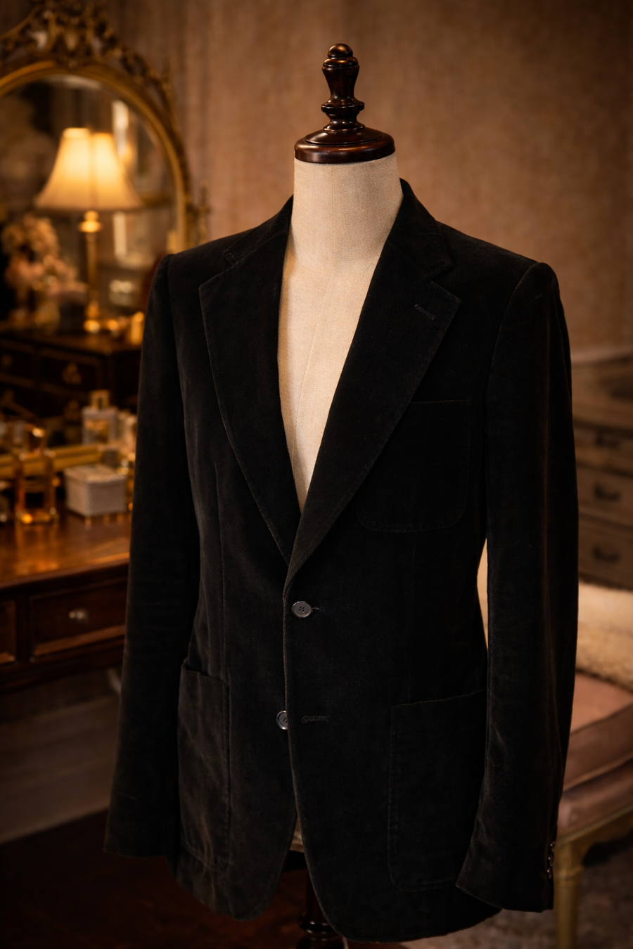 John Varvatos Men’s Black Velvet Blazer | Size 50 Regular / Approx. US 40R | Italian-Influenced Tailoring