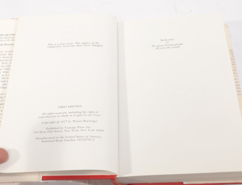 My Life Between Two Flags by Marian Boeringer Signed by Marian Boeringer First Edition 1981 Hardcover with Dust Jacket Biography & Memoir (Fixes)