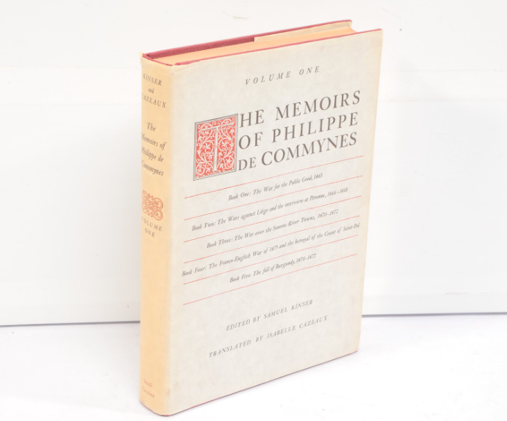 The Memoirs of Philippe de Commynes Volume One, 1969 University of South Carolina Press hardcover with dust jacket, view 2